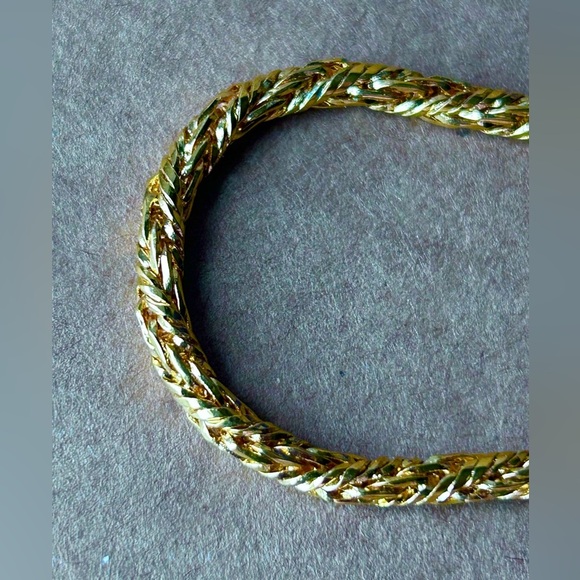 Vintage Monet Twisted Gold Necklace - Picture 3 of 3